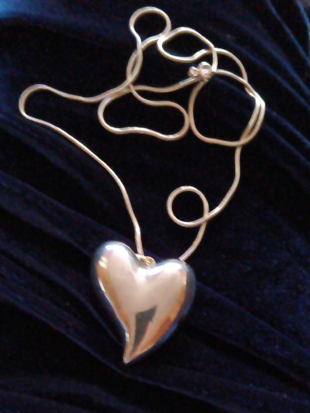 Airess LARGE Both .925 Silver Heart Pendant and .925 Silver Necklace - Jewelry